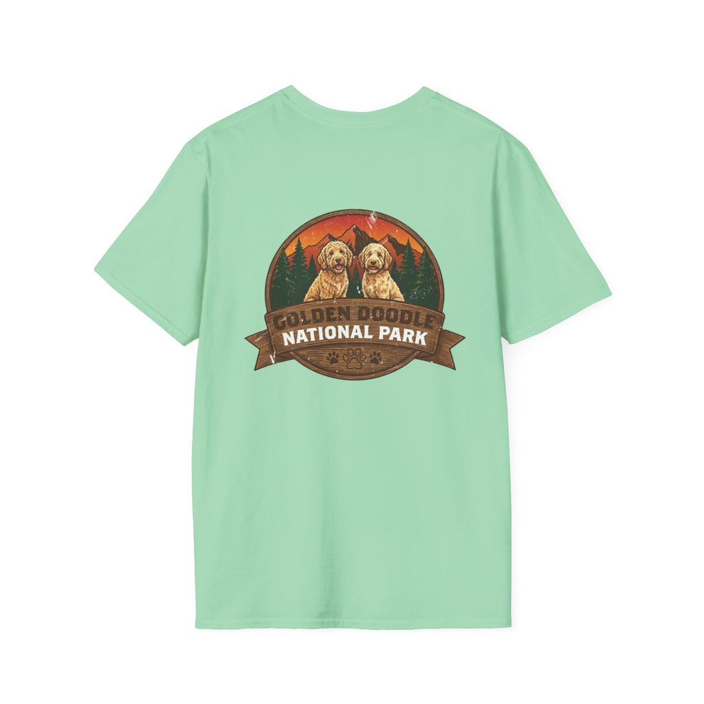 Golden Doodle National Park Staff T-Shirt — Retro Dog Lover Tee