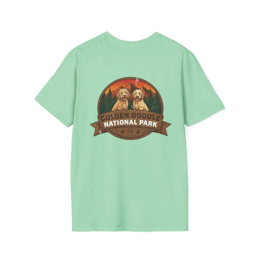 Golden Doodle National Park Staff T-Shirt | Retro Dog Lover Tee – 3D Sons Supply Co