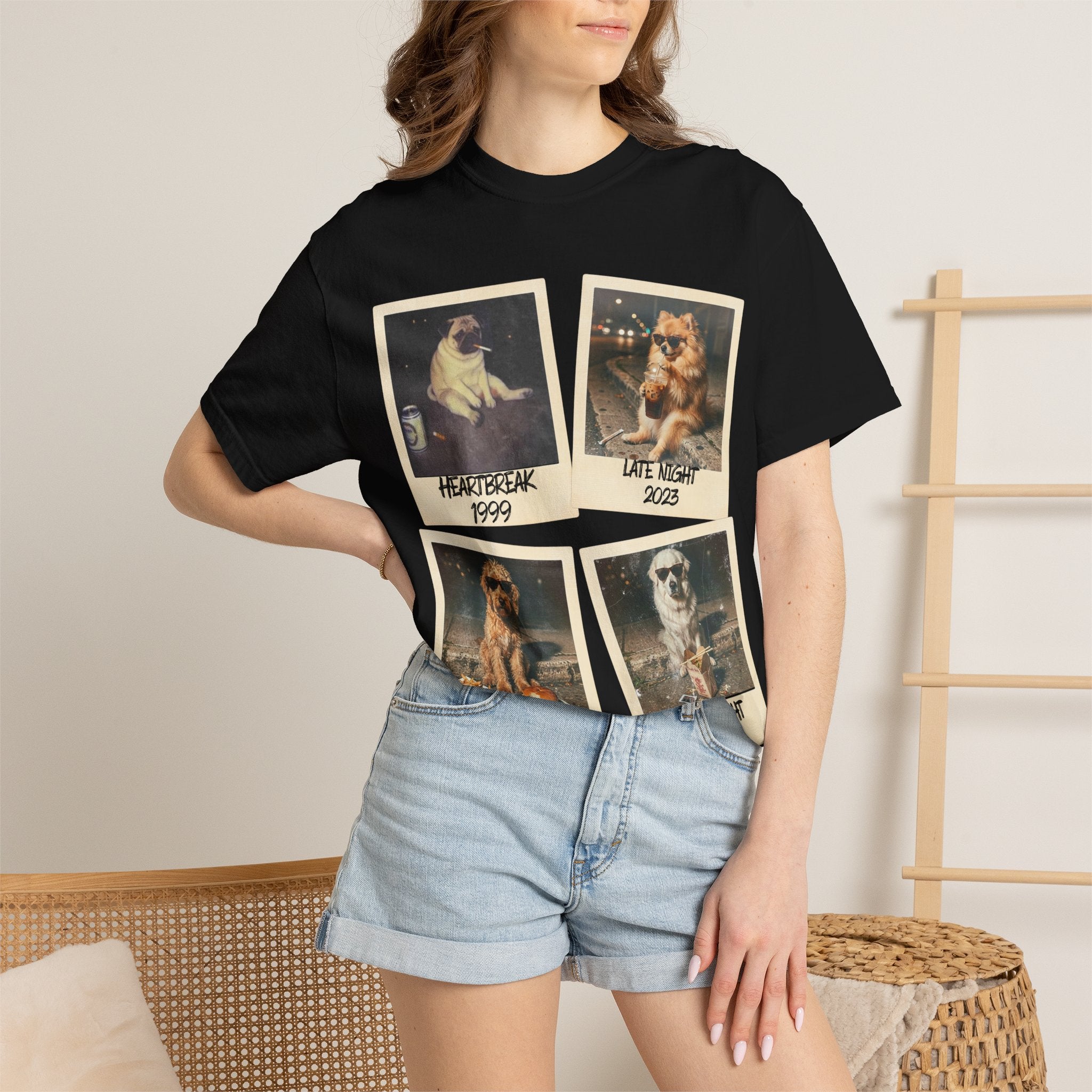 Personalized Polaroid Photo Tee — Custom Image & Text Options
