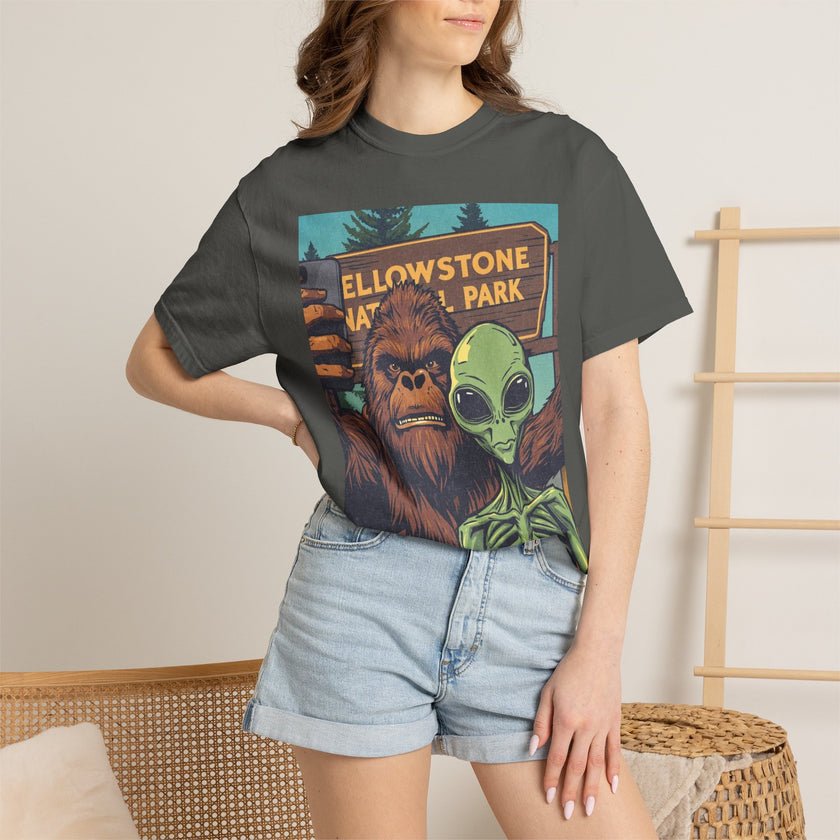 Alien & Bigfoot Yellowstone T-Shirt
