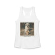 Women's Pyrenees with Chinese Photo Racerback Tank — Vintage Pup Graphic