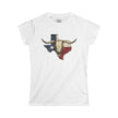 Texas Longhorn Skull Women's Tee — Rugged Western Graphic Shirt