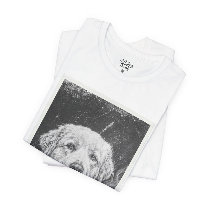 Great Pyrenees Smoke Photo Tee — Vintage Pup Graphic T-Shirt