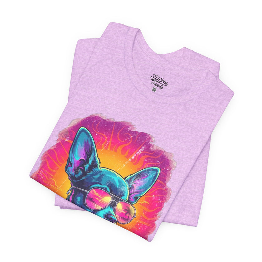 Chihuahua Vice City Retro Tee — 90s Vintage Dog Graphic T-Shirt