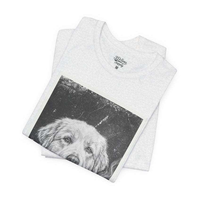 Great Pyrenees Smoke Photo Tee — Vintage Pup Graphic T-Shirt