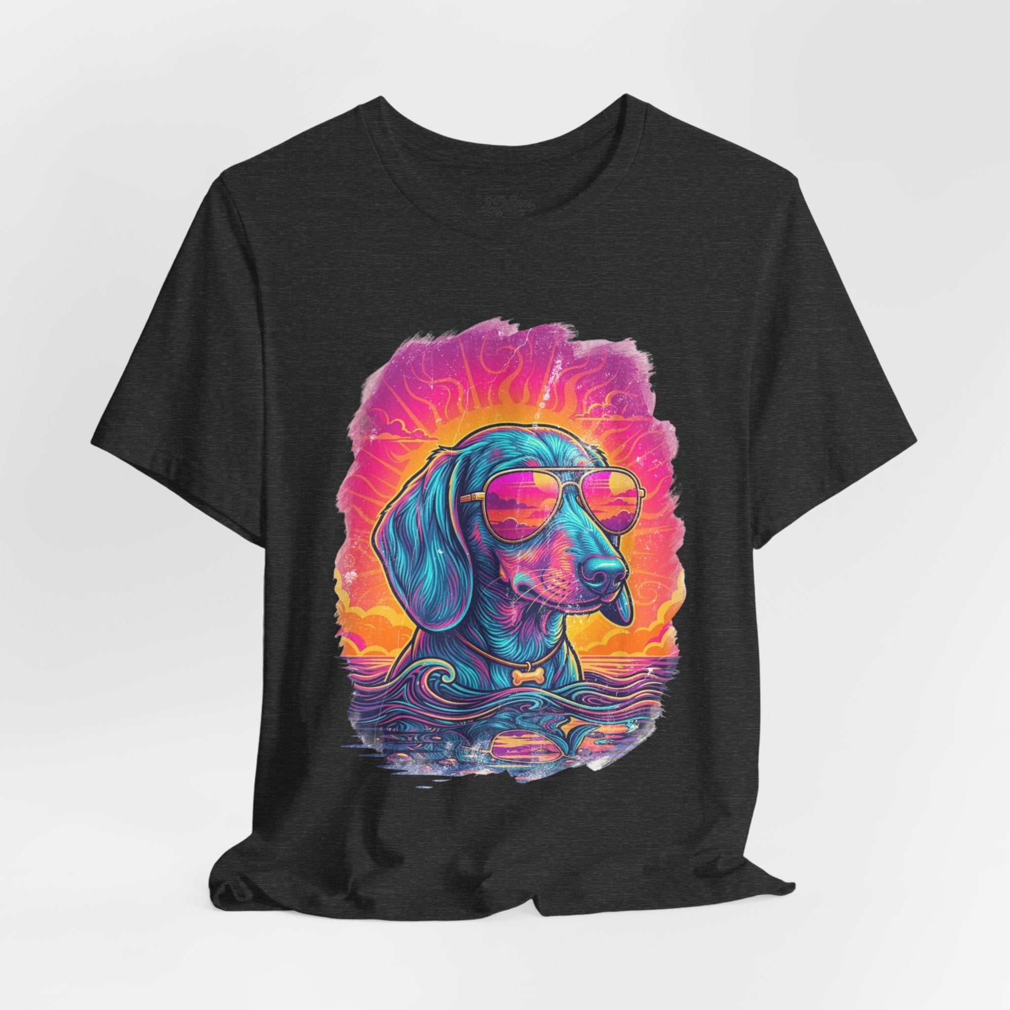 Dachshund Vice City Retro Tee 90's style