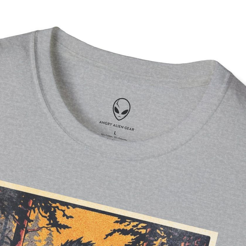 Bigfoot & Alien Playing Poker T-Shirt — Funny Cryptid Woods Tee
