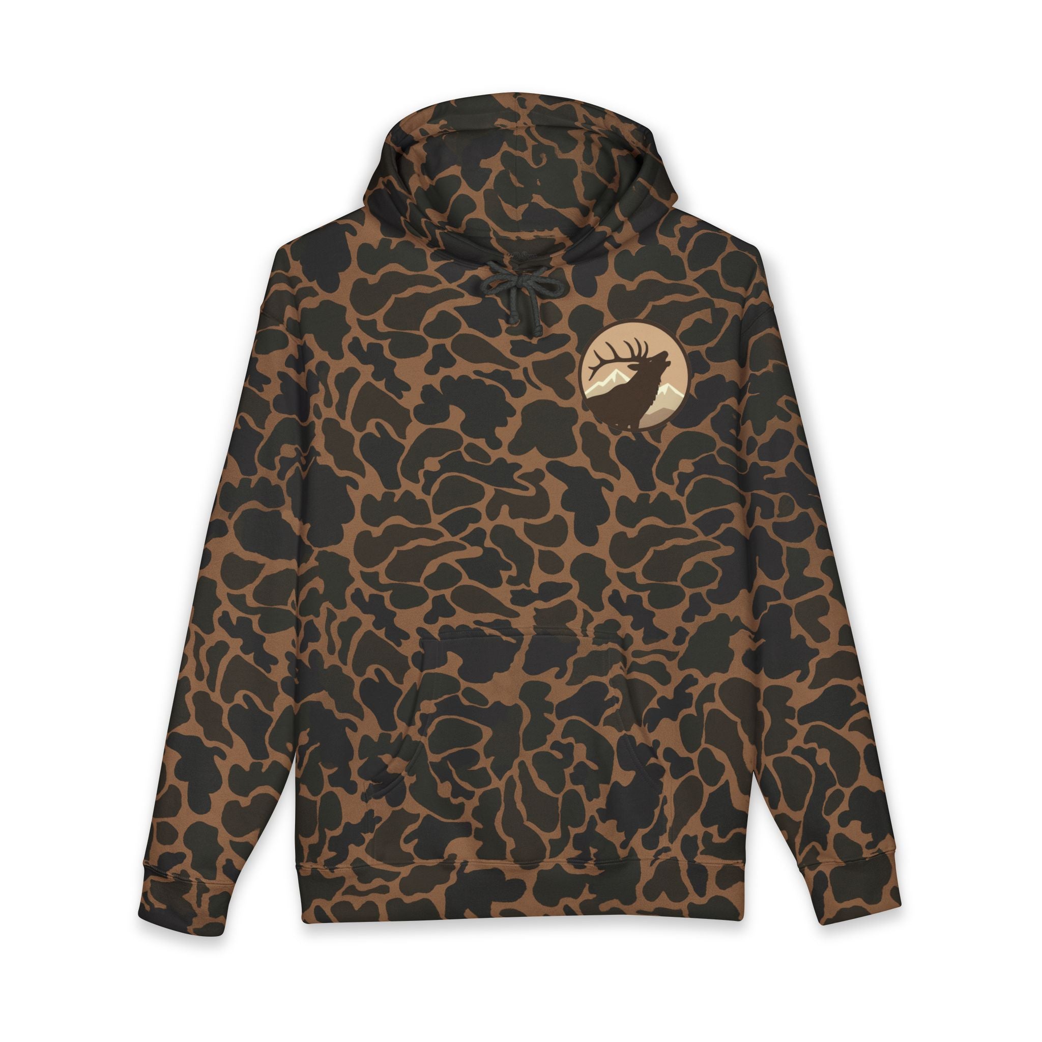 Personalized Elk Hunting Crew Hoodie — Personal Elk Silhouette Pullover