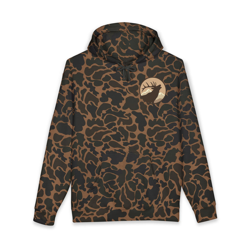 Personalized Elk Hunting Crew Hoodie — Personal Elk Silhouette Pullover