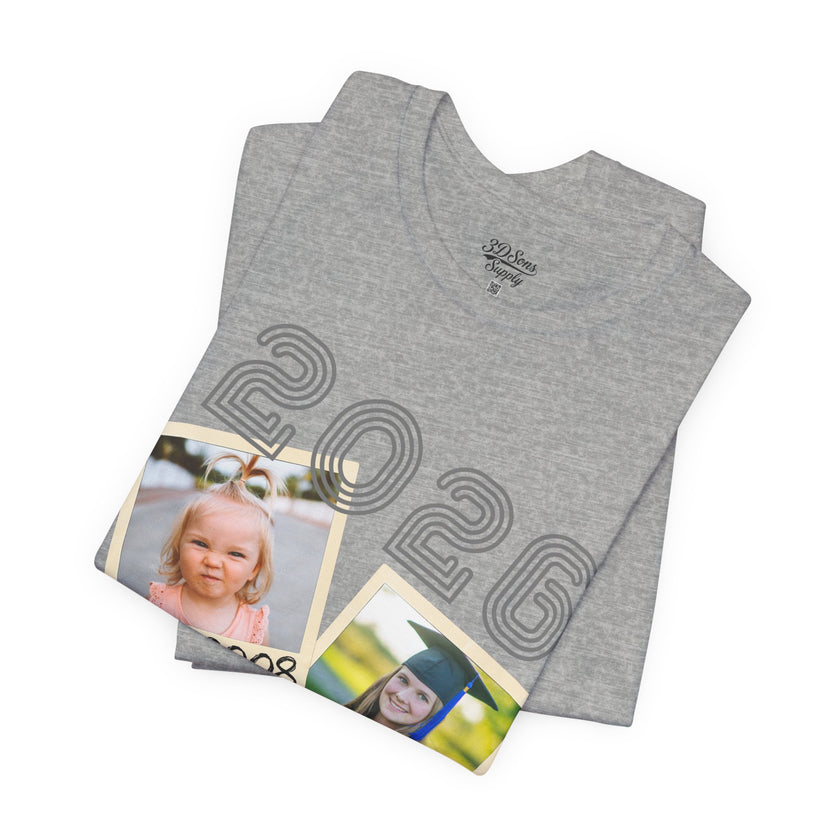 Personalized Custom Graduation & Parent Gift - Throwback Photo Memory Tee
