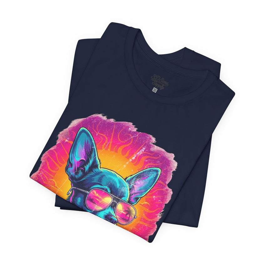 Chihuahua Vice City Retro Tee — 90s Vintage Dog Graphic T-Shirt