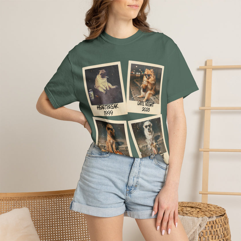 Personalized Polaroid Photo Tee — Custom Image & Text Options