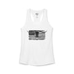 American Flag Longhorn Skull Women's Racerback Tank
