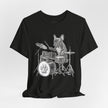 Drumming French Bulldog T-Shirt — Cute Dog Playing Drum Graphic Tee