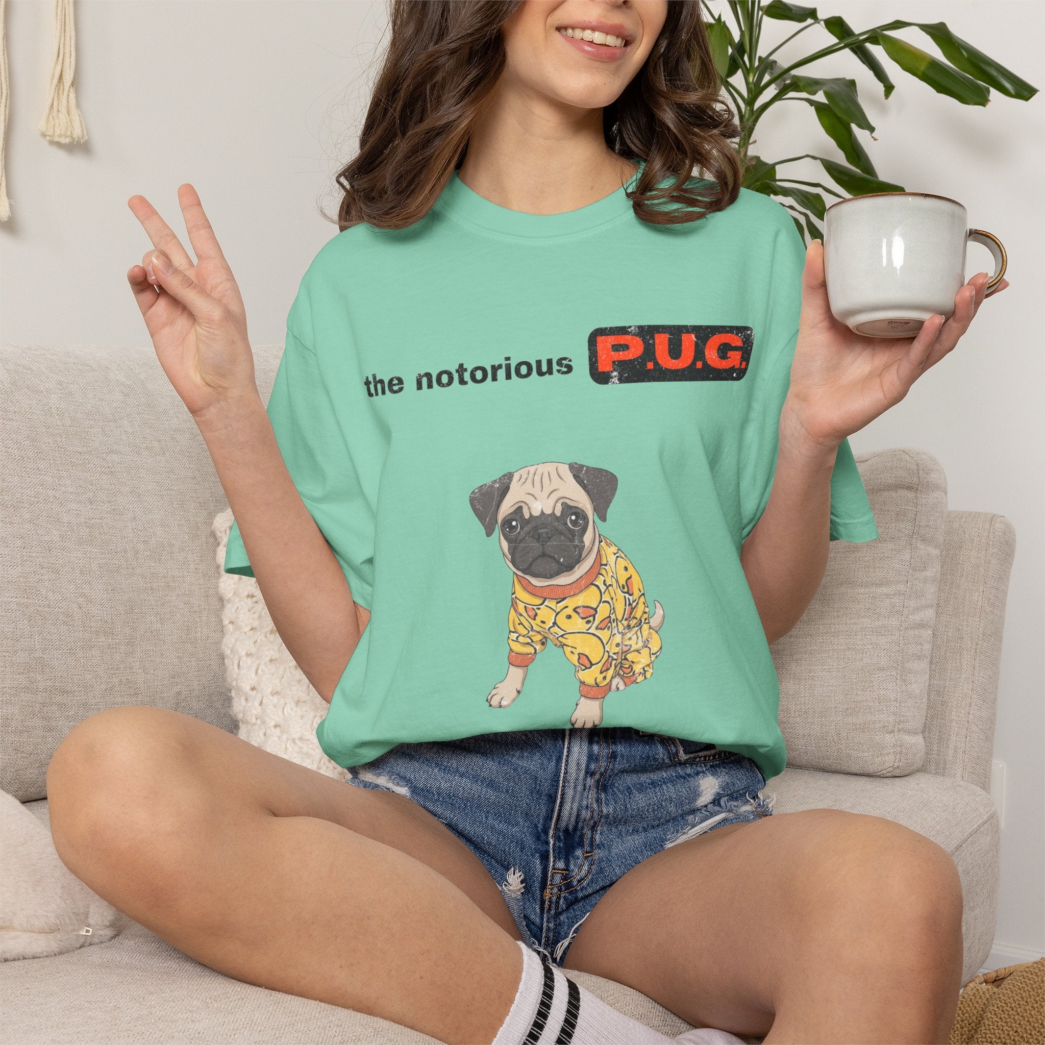 The Notorious P.U.G. T-Shirt — 'Ready for Bed' Pug Graphic Tee