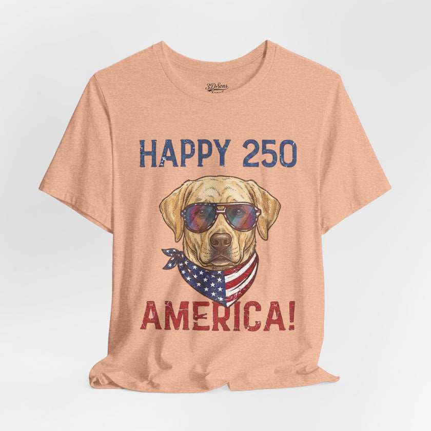 Patriotic Lab Dog Tee — 