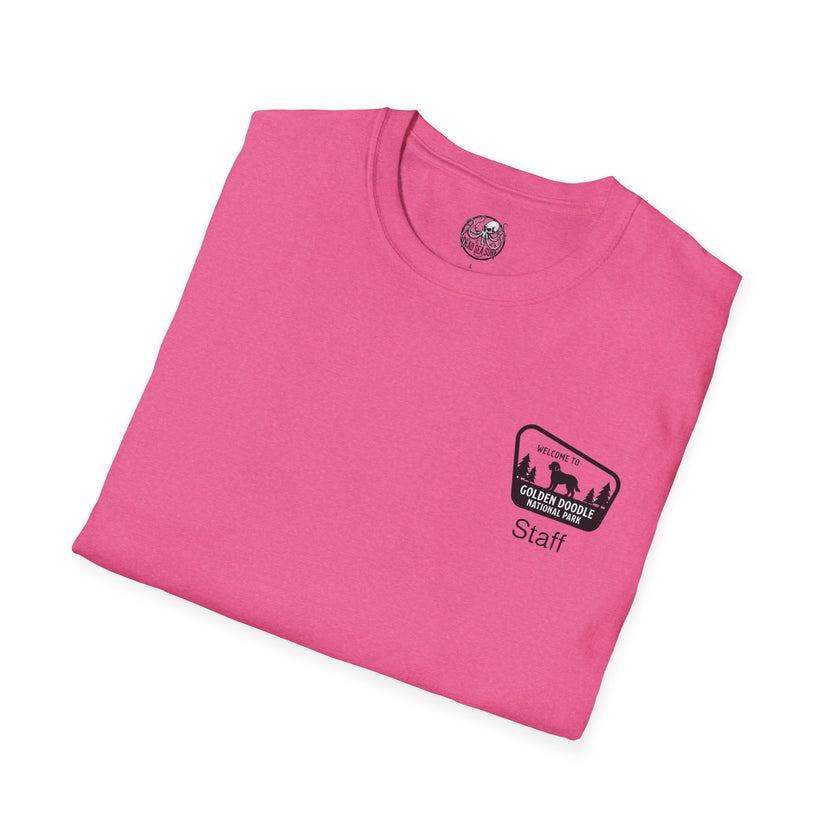 Golden Doodle National Park Staff T-Shirt | Retro Dog Lover Tee – 3D Sons Supply Co