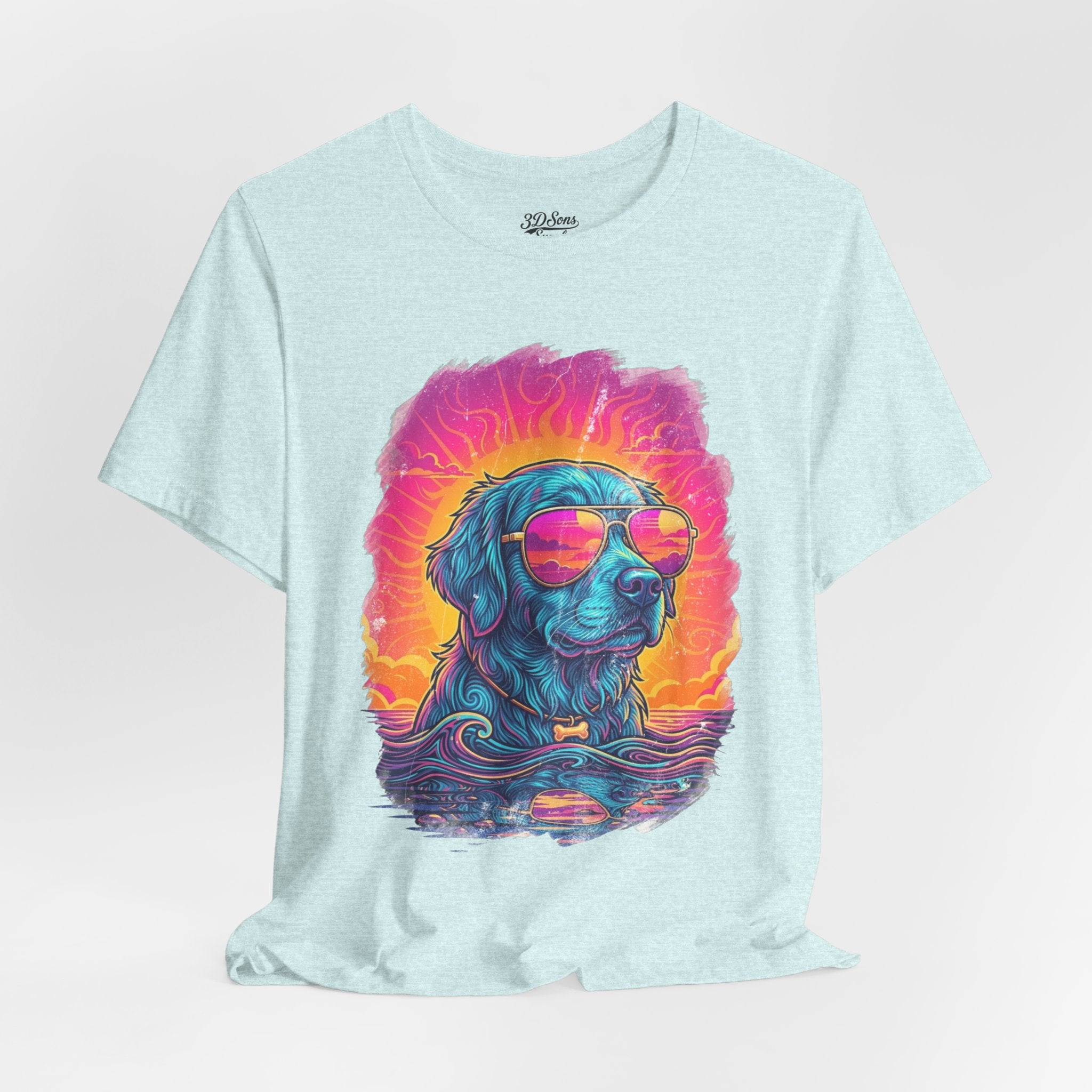Golden Retriever Retro 90s Tee — Vice City Pet Graphic T-Shirt