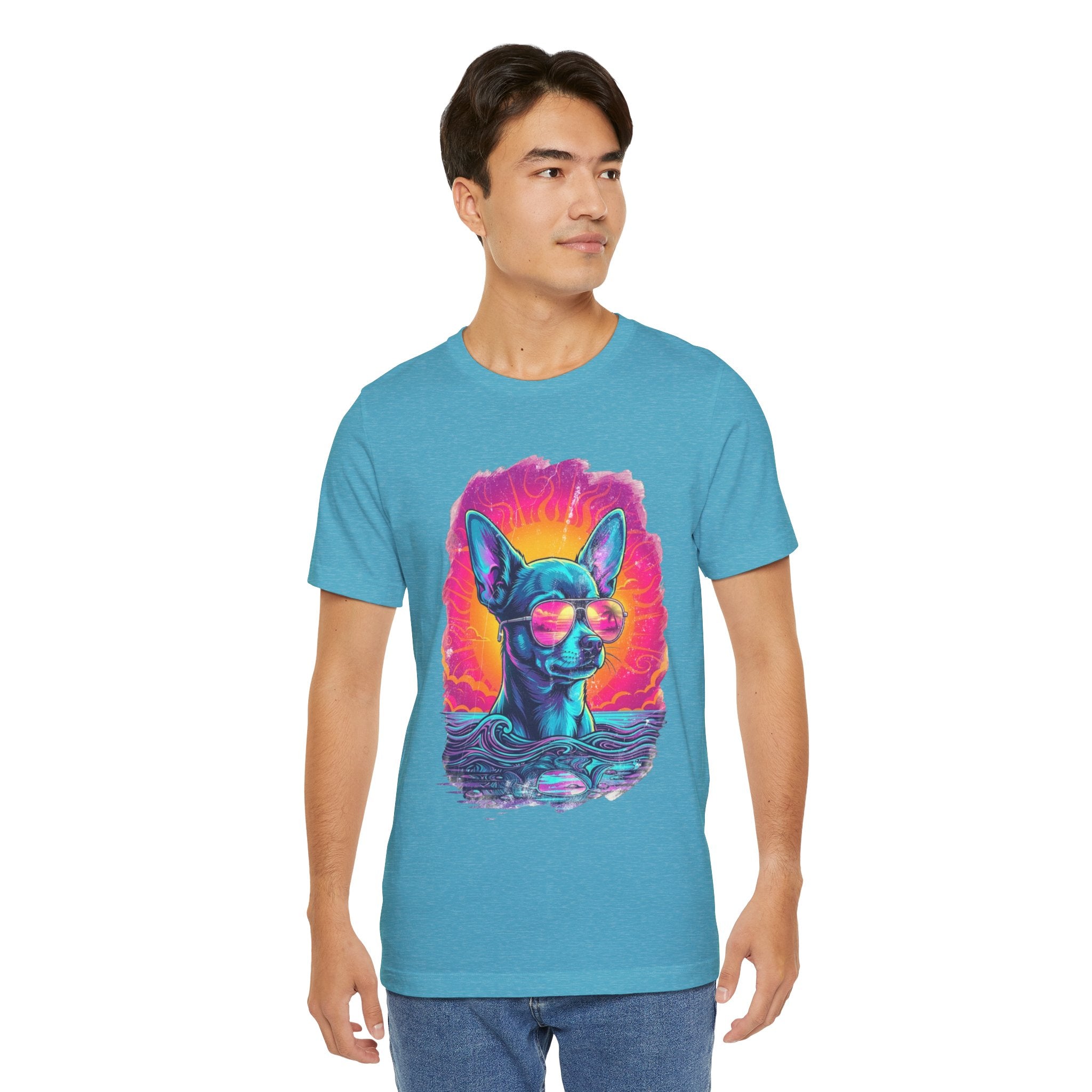 Chihuahua Vice City Retro Tee — 90s Vintage Dog Graphic T-Shirt