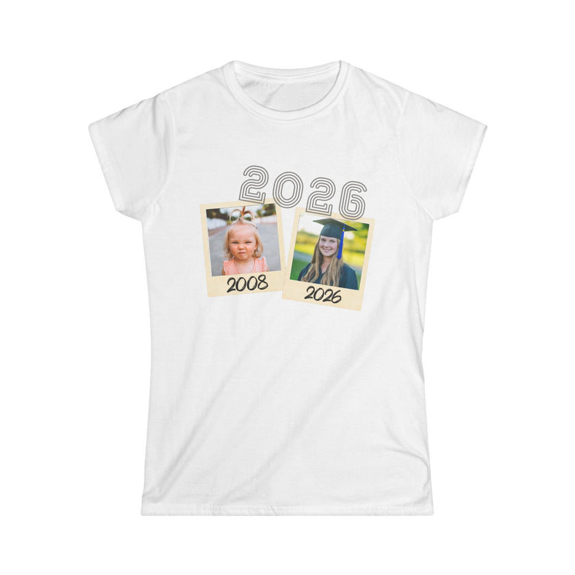 Personalized Photo & Text Graduation/Parent Gift - Women's Polaroid Tee