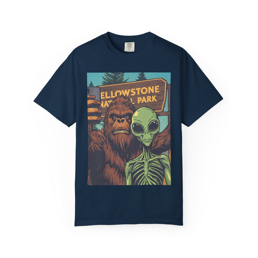 Alien & Bigfoot Yellowstone T-Shirt