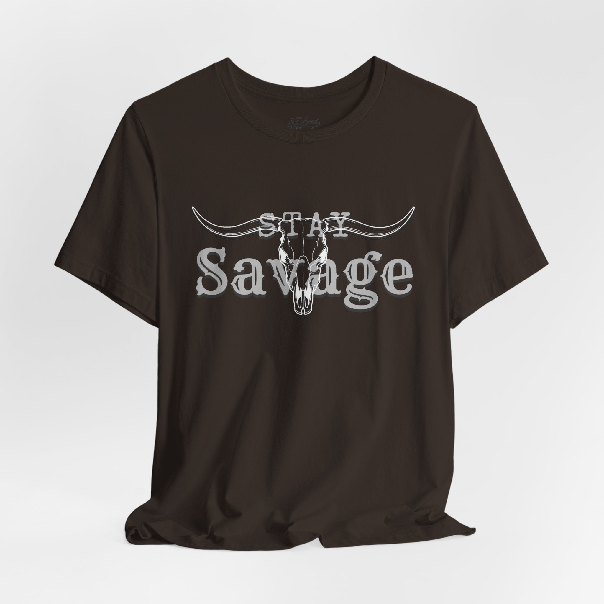 Stay Savage Longhorn Tee - Vintage Texas Skull T-Shirt