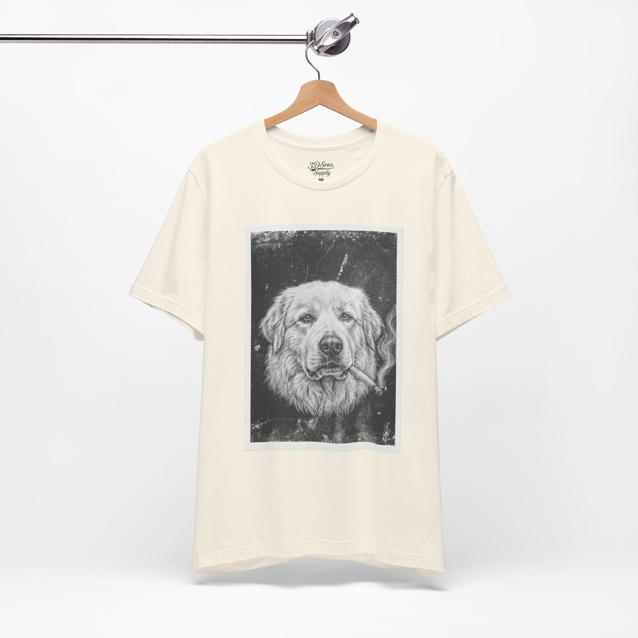 Great Pyrenees Smoke Photo Tee — Vintage Pup Graphic T-Shirt