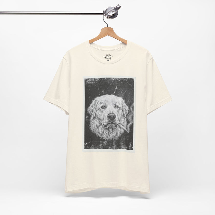 Great Pyrenees Smoke Photo Tee — Vintage Pup Graphic T-Shirt