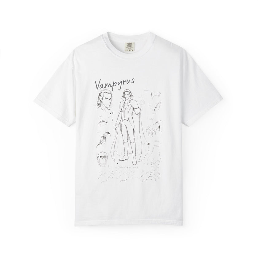 Vampire Sketch Illustration T-Shirt | Vampire character art