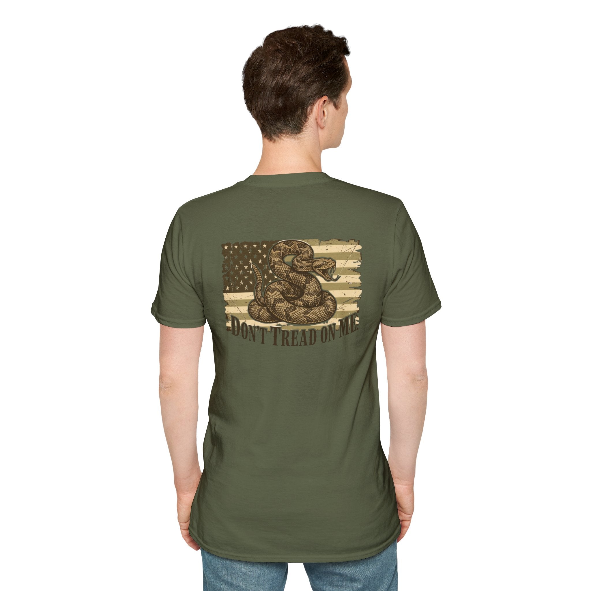 Dont Tread On Me Flag Tee Shirt American Gadsden Patriotic Independence Day Tee