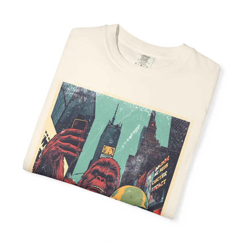 Alien & Bigfoot New York Times Square T-Shirt — Funny Urban Cryptid Tee
