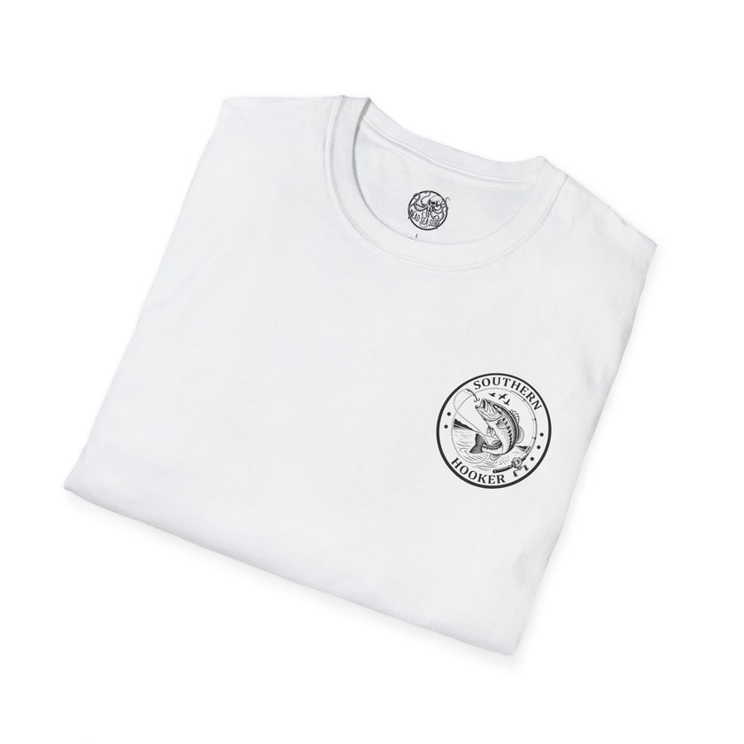 Southern Hooker Fish Graphic T-Shirt | Bass Fishing Retro Logo Tee – 3D Sons Supply Co
