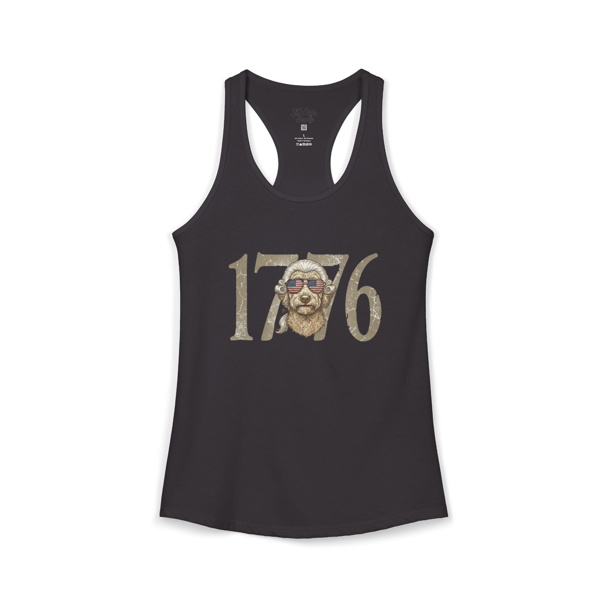 George Washington Doodle 1776 - Women's Ideal Racerback Tank