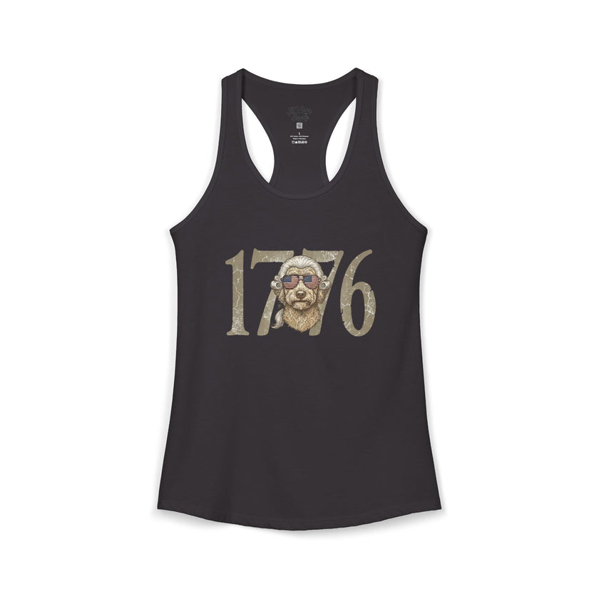 George Washington Doodle 1776 - Women's Ideal Racerback Tank