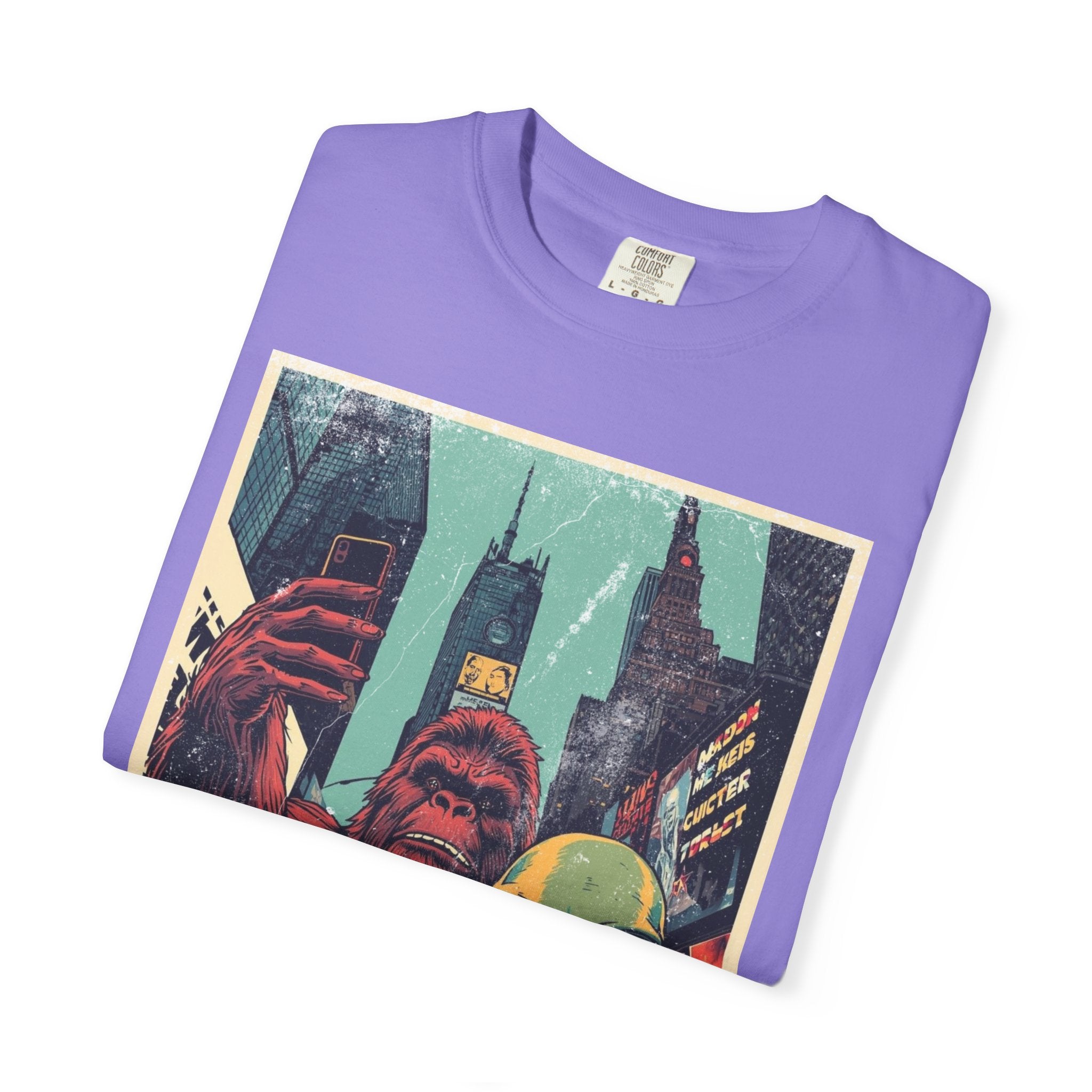 Alien & Bigfoot New York Times Square T-Shirt — Funny Urban Cryptid Tee