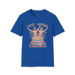 Buff Abraham Lincoln and George Washington Jumping Out of Birthday Cake T-Shirt | 4th of July Patriotic