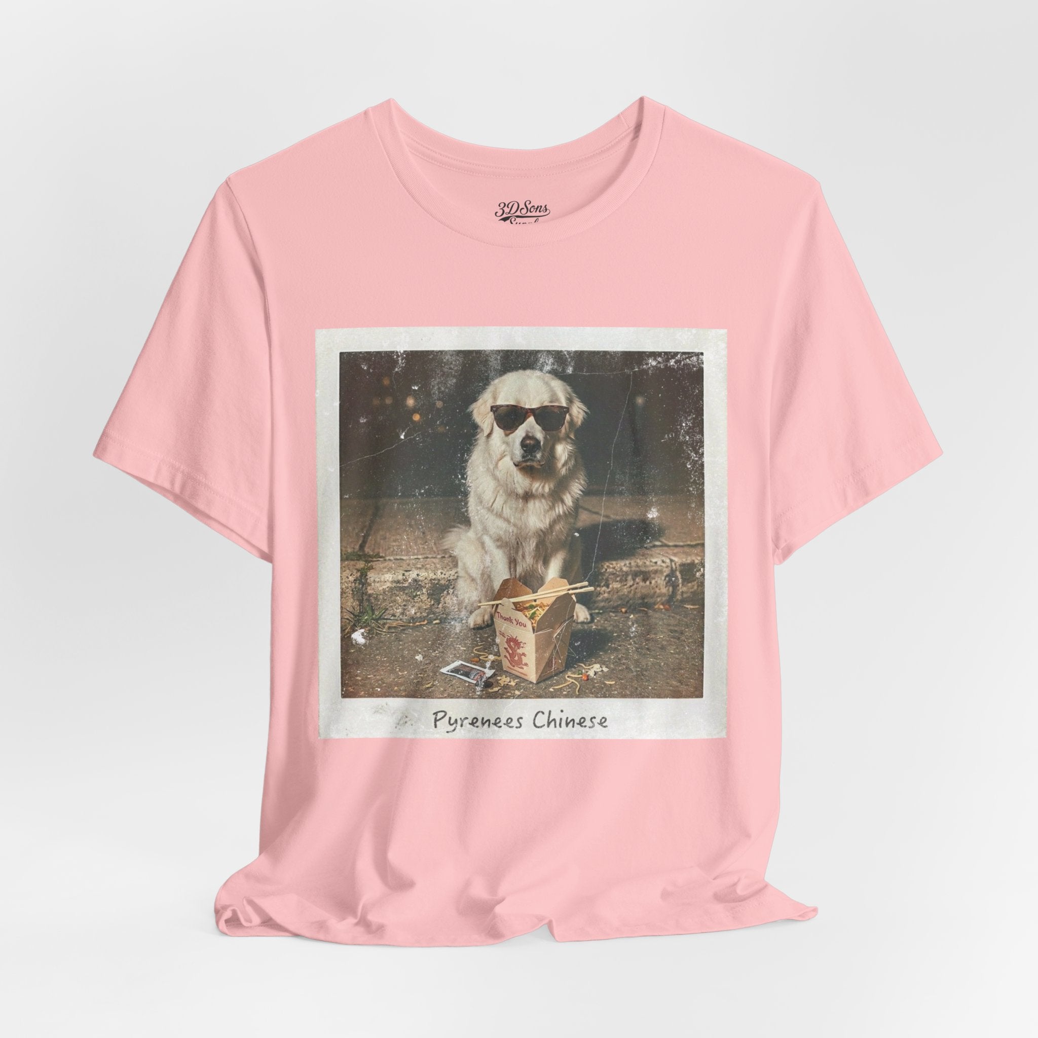 Pyreneese Chin Photo Tee — Vintage Pup Graphic T-Shirt