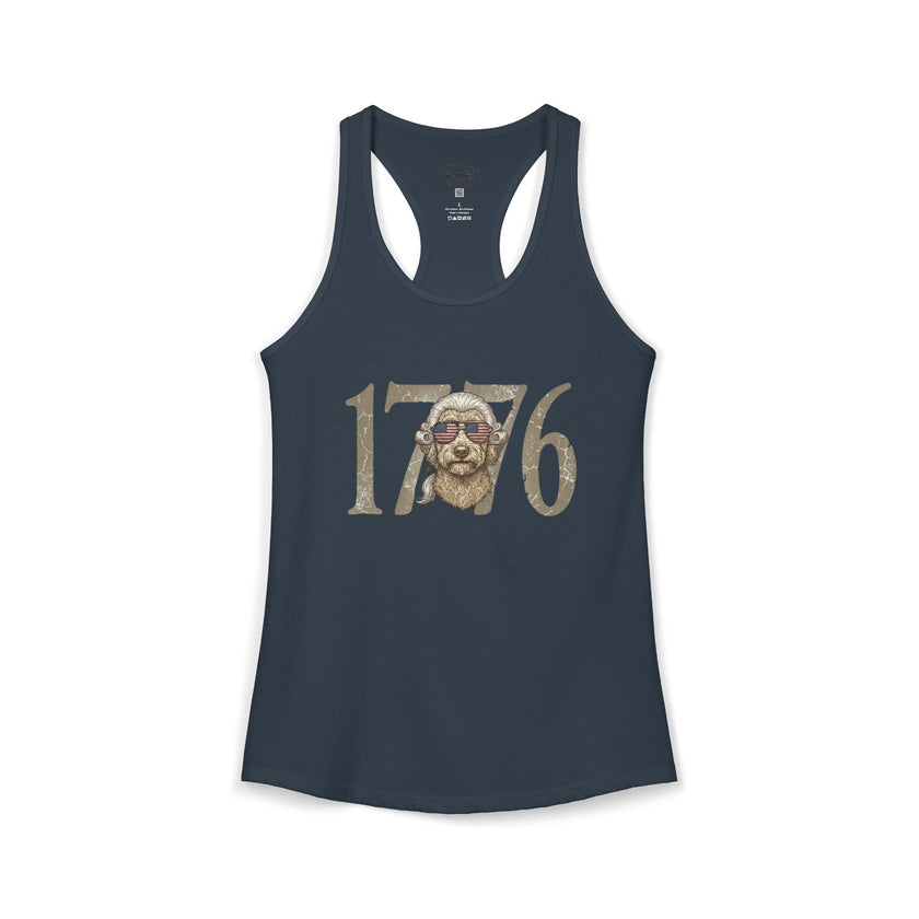 George Washington Doodle 1776 - Women's Ideal Racerback Tank