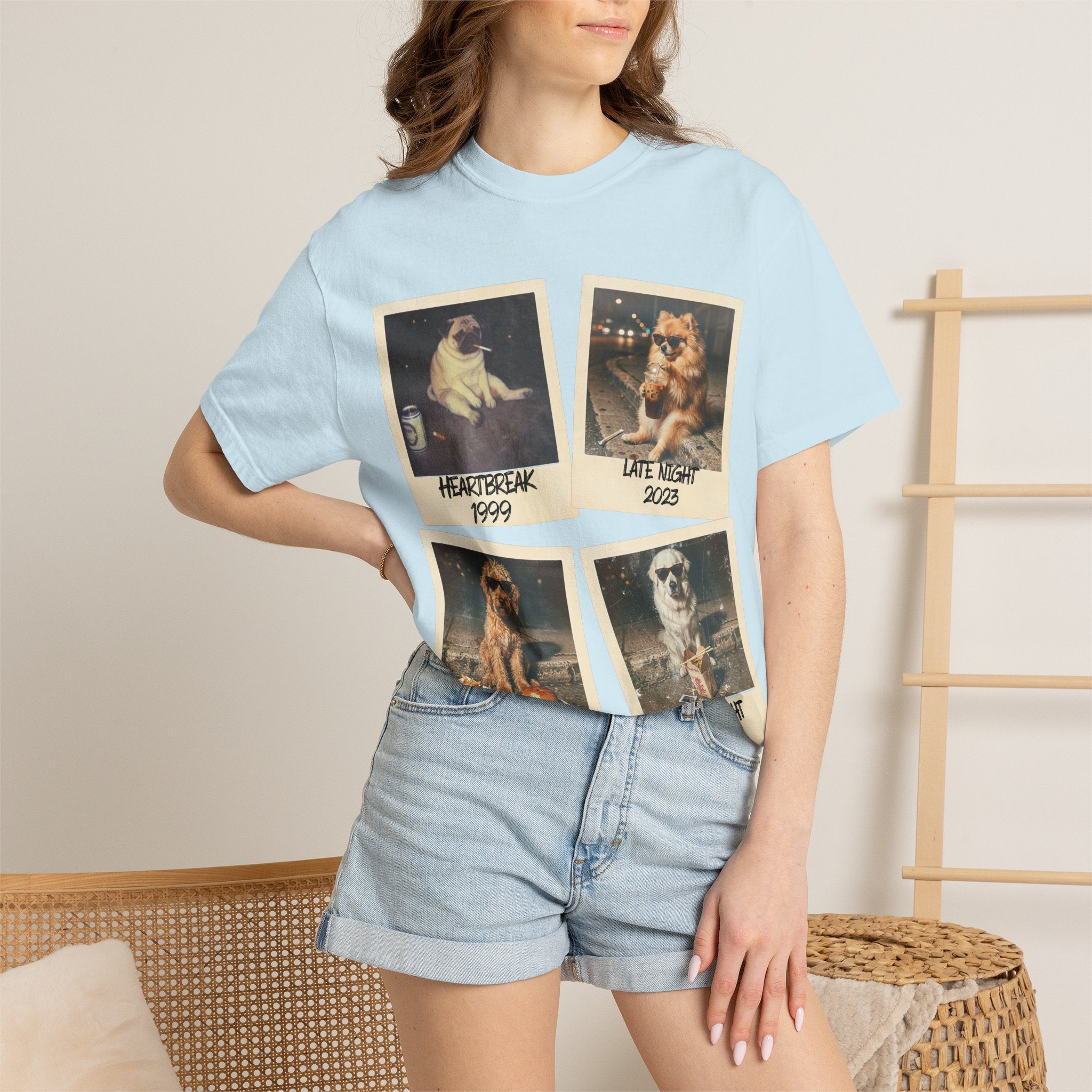 Personalized Polaroid Photo Tee — Custom Image & Text Options