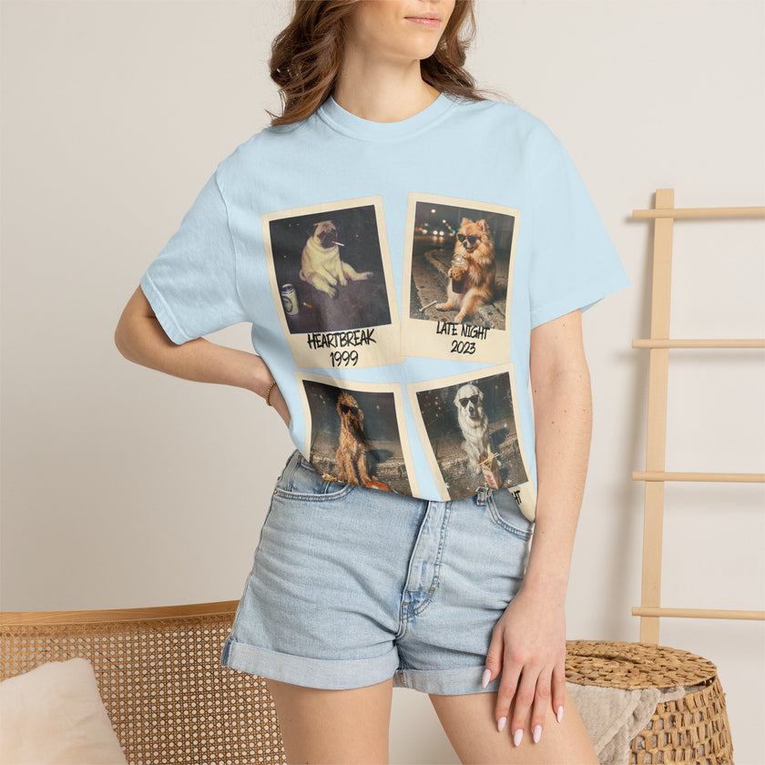 Personalized Polaroid Photo Tee — Custom Image & Text Options