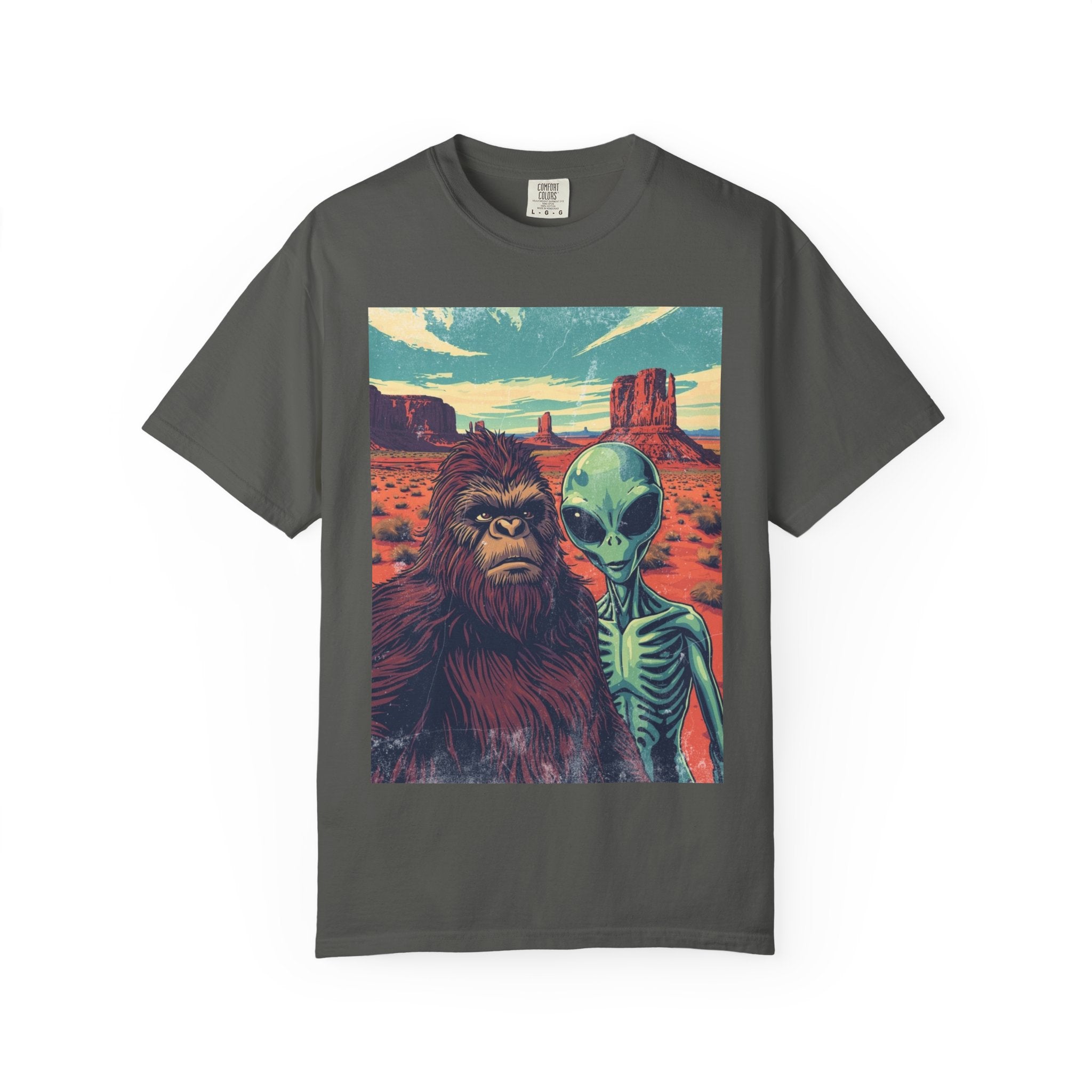 Alien & Bigfoot Monument Park T-Shirt
