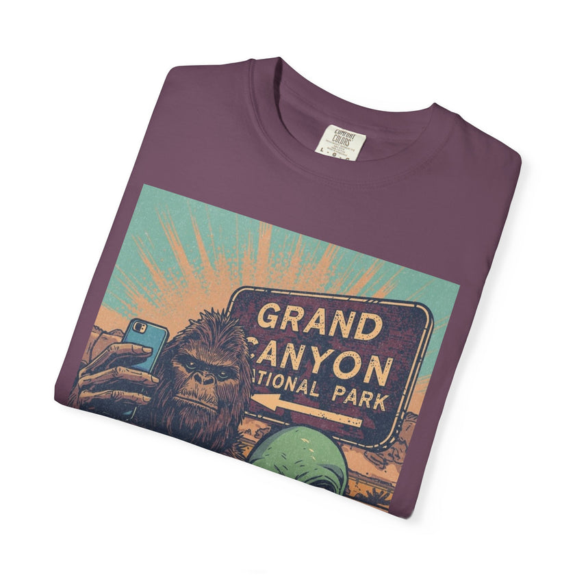 Bigfoot & Alien Grand Canyon T-Shirt — Funny National Park Tee