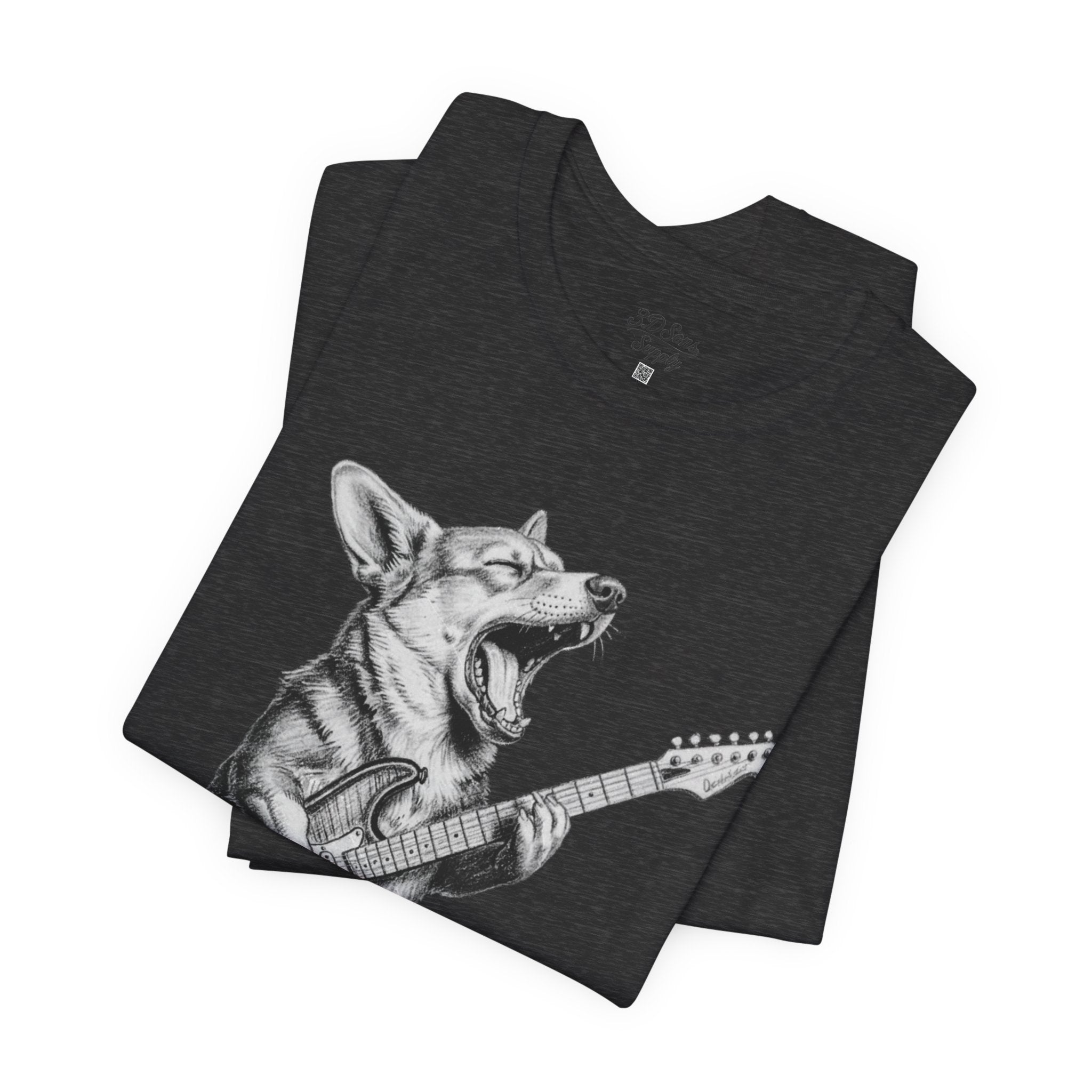 Corgi Rockstar T‑Shirt — Guitar Playing Dog Graphic Tee