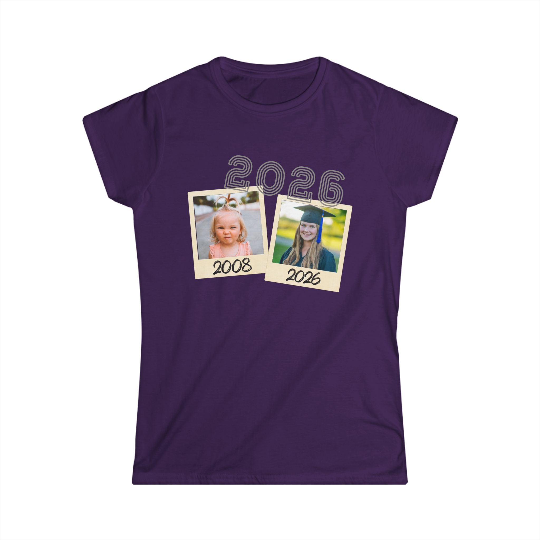Personalized Photo & Text Graduation/Parent Gift - Women's Polaroid Tee