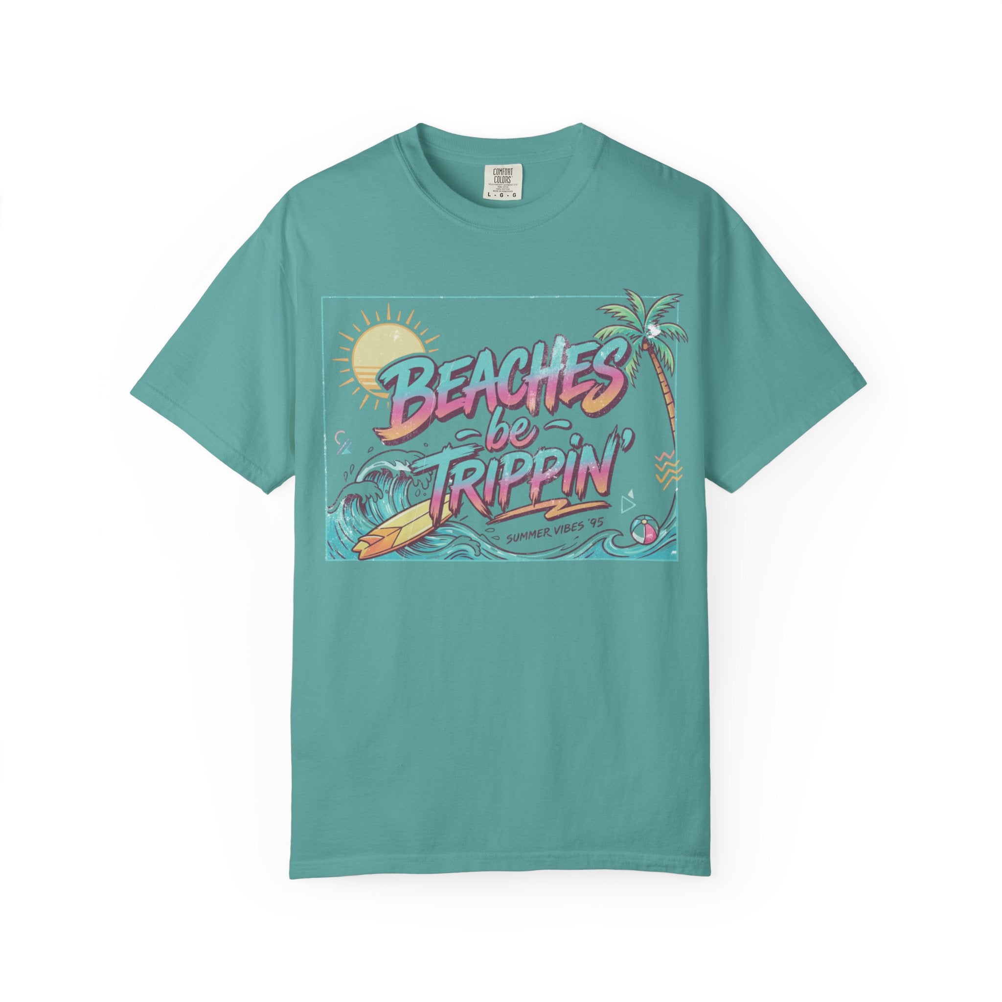 Beaches Be Trippin' 90s Style Tee | Retro Funny Beach T-Shirt – 3D Sons Supply Co