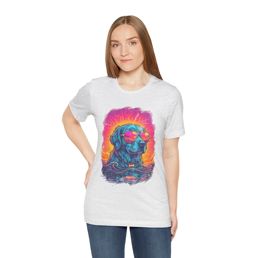 Golden Retriever Retro 90s Tee — Vice City Pet Graphic T-Shirt