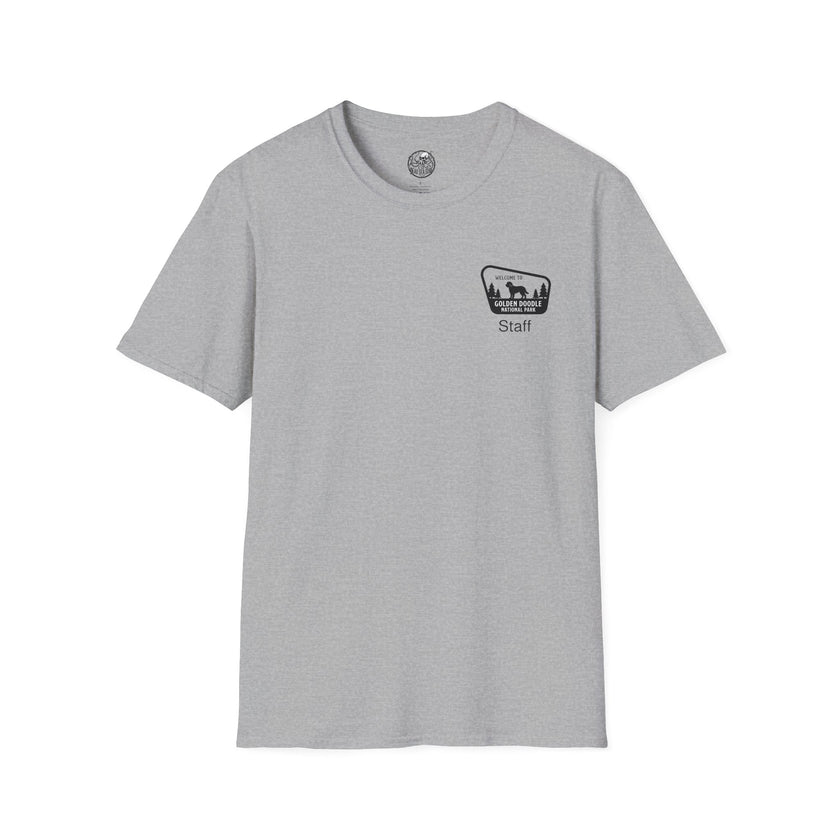 Golden Doodle National Park Staff T-Shirt | Retro Dog Lover Tee – 3D Sons Supply Co