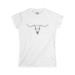 Stay Savage Longhorn Skull Women's Tee — Rugged Western Graphic Shirt