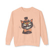 Vintage Smiling Black Cat Crewneck Sweatshirt | Halloween Top