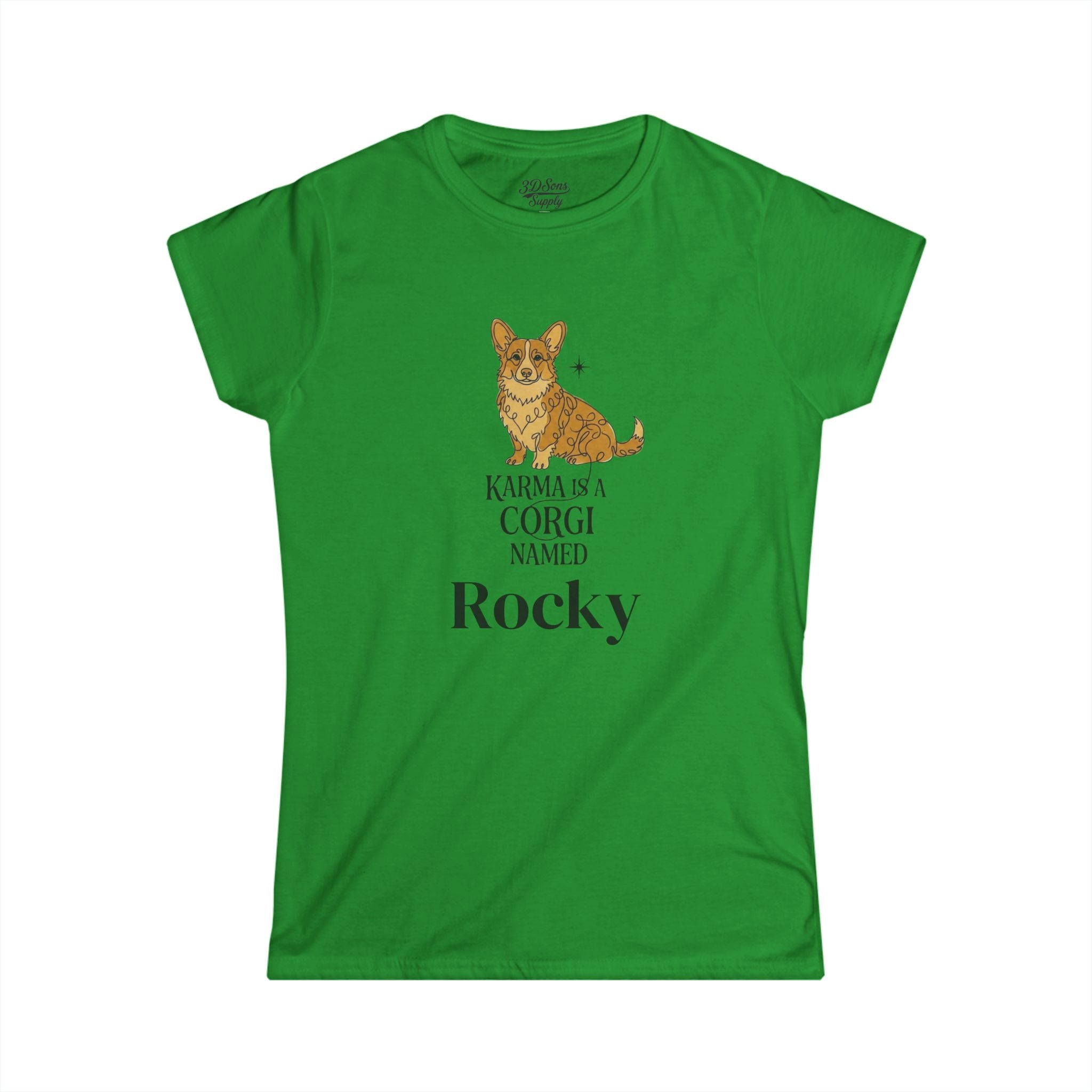 Karma Is A Corgi Named Personalized Tee — Personalized Corgi Illustration Shirt
